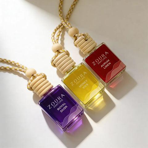 Zoura Signature Hanging Car Perfume – Car Fragrance Combo Pack of 3