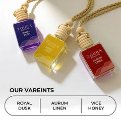 Zoura Signature Hanging Car Perfume – Car Fragrance Combo Pack of 3