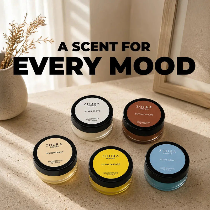 Everyday Solid Perfume Set of 5 Premium Signature Scents ZOURA