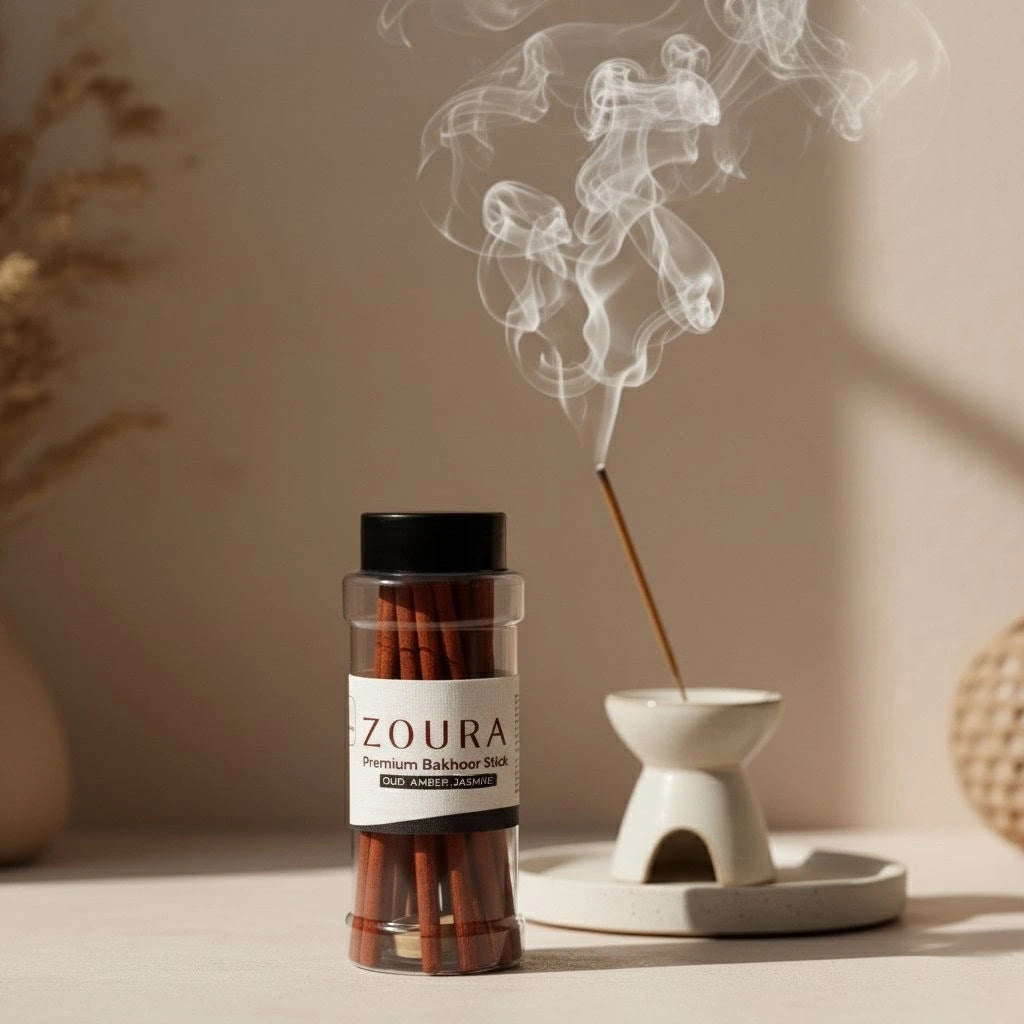 ZOURA Premium Bakhoor Sticks — Oud · Amber · Jasmine