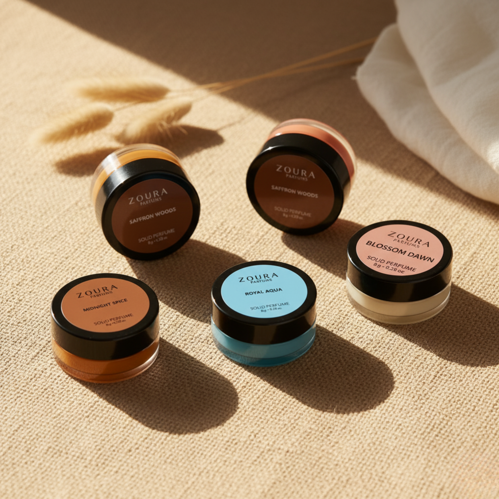 Zoura Pack of 5 Unisex Signature Solid Perfume