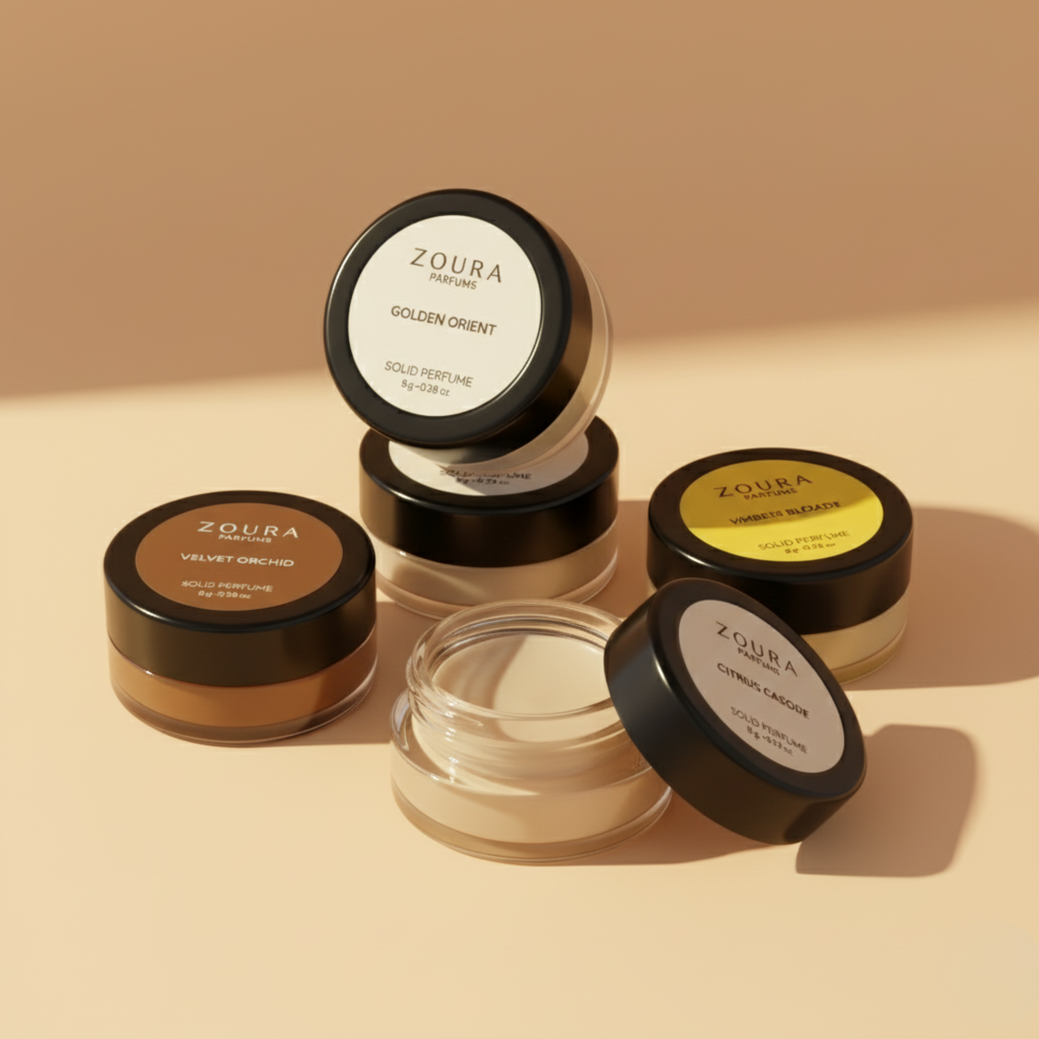Zoura Pack of 5 Unisex Classic Solid Perfume