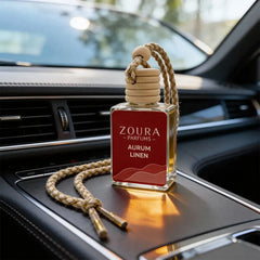 Aurum Linen Car Hanging Fragrance – car air freshener diffuser