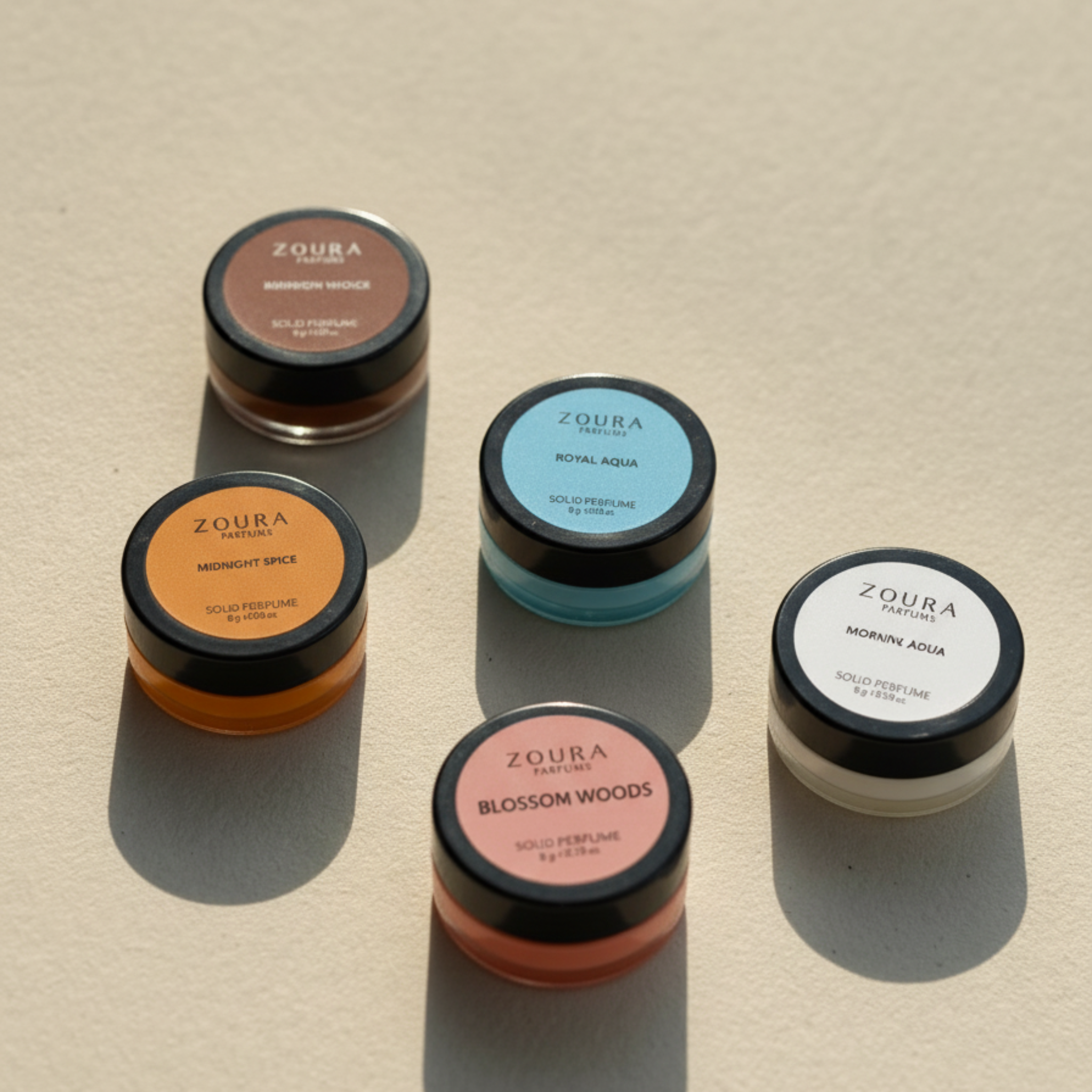 Zoura Pack of 5 Unisex Signature Solid Perfume