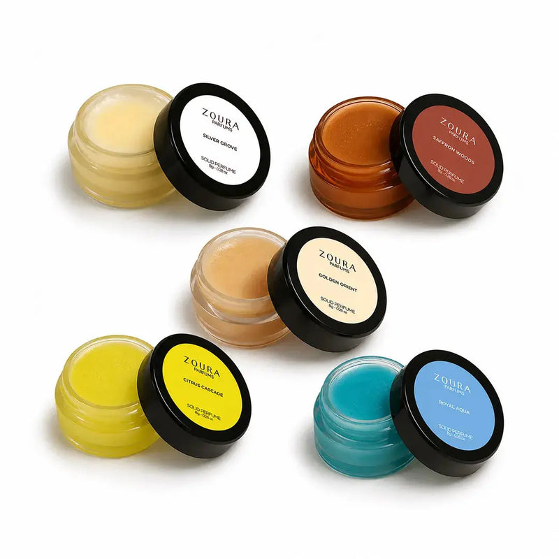 Everyday Solid Perfume Set of 5 Premium Signature Scents ZOURA