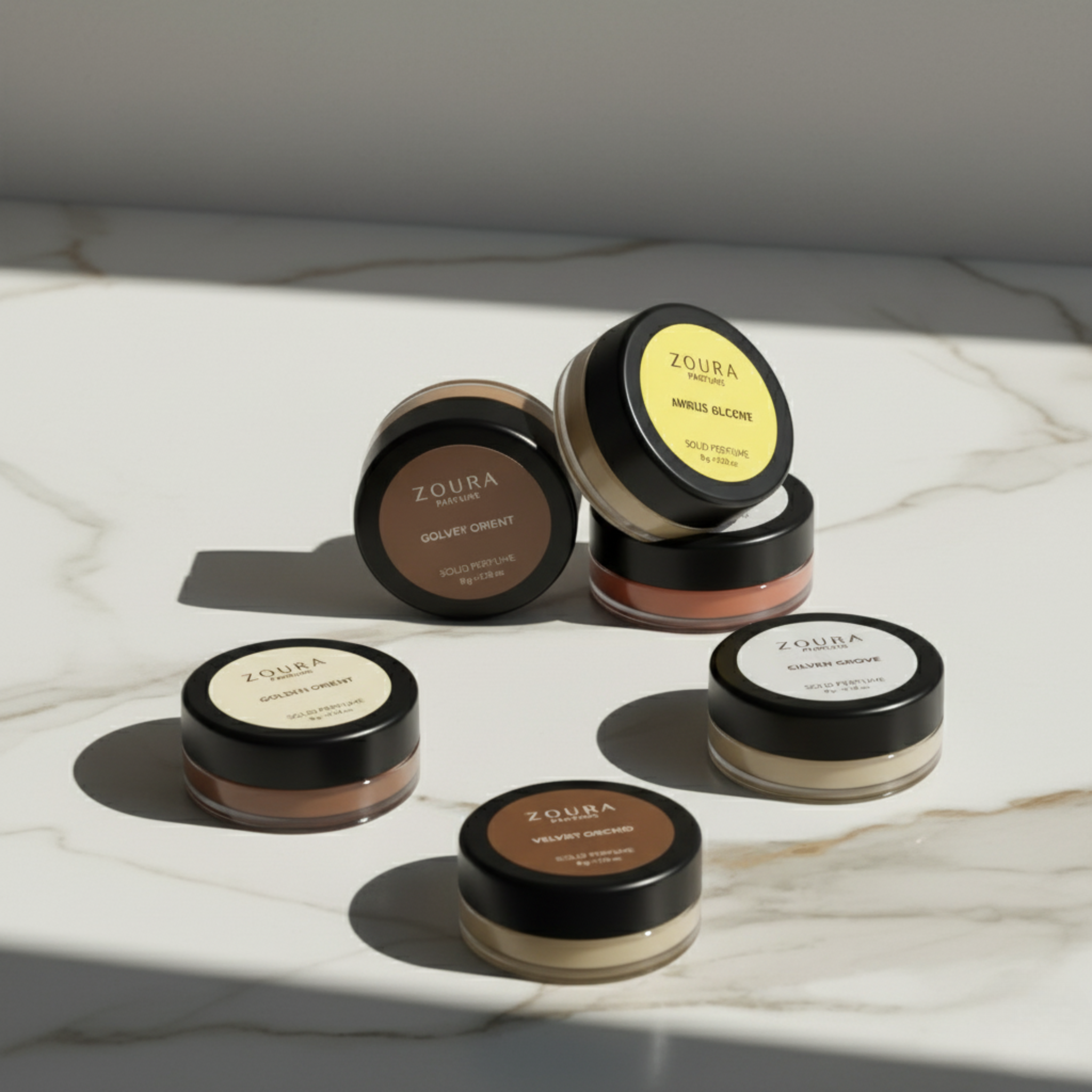 Zoura Pack of 5 Unisex Classic Solid Perfume