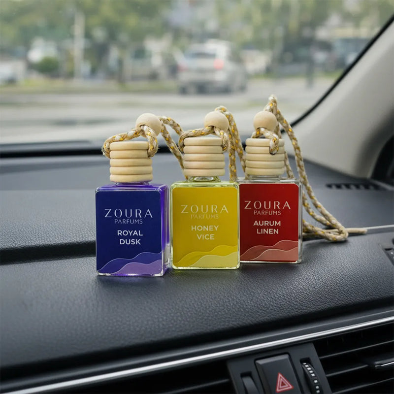 Zoura Signature Hanging Car Perfume – Car Fragrance Combo Pack of 3