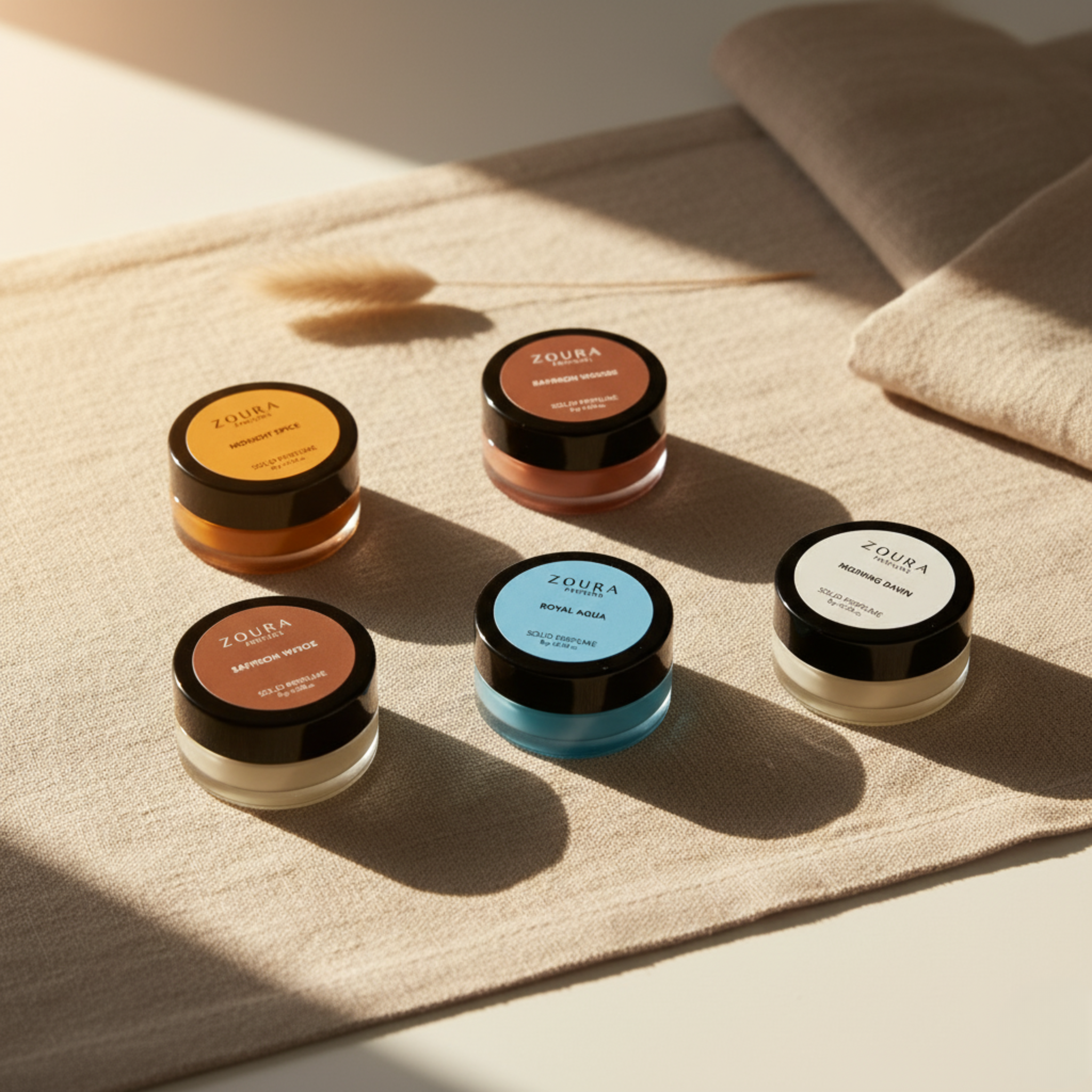 Zoura Pack of 5 Unisex Signature Solid Perfume