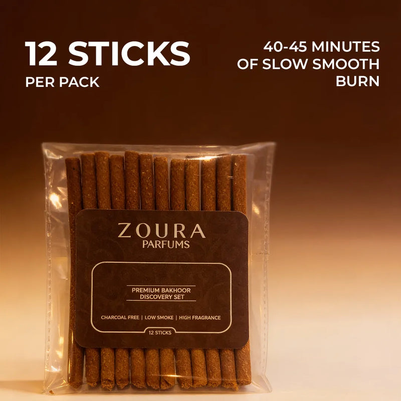 Zoura Oud Noir Bakhoor Sticks | Premium Oud Incense (12) – ZOURA