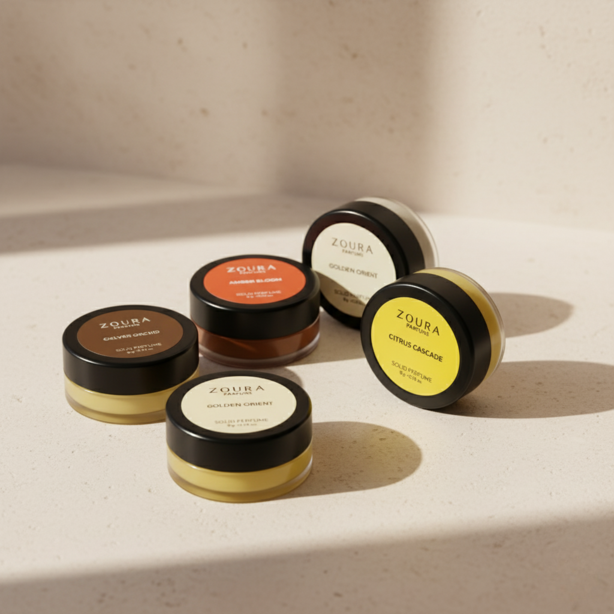 Zoura Pack of 5 Unisex Classic Solid Perfume