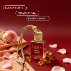 Aurum Linen Car Hanging Fragrance – car air freshener diffuser