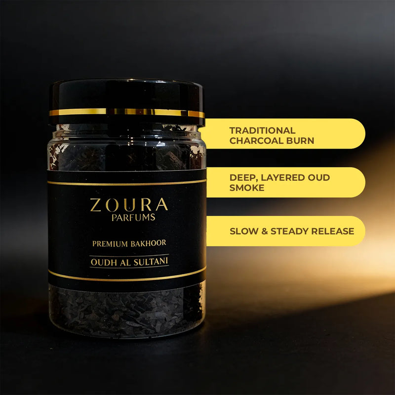 Oudh Al Sultani Bakhoor | Bold Traditional Oud Aroma – ZOURA