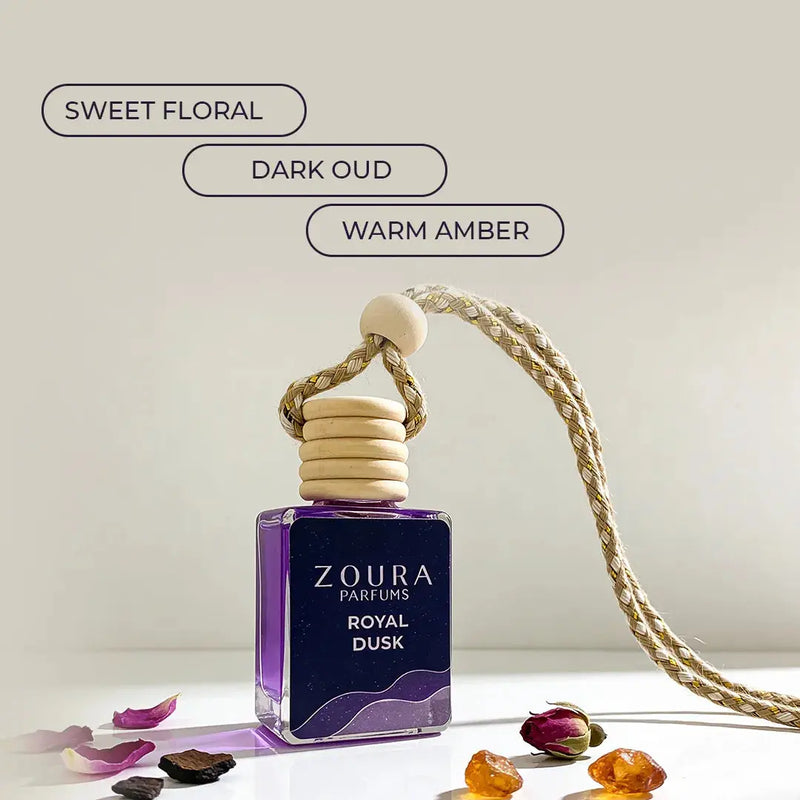 Royal Dusk Hanging Car Fragrance – Car Air Freshener Diffuser ZOURA