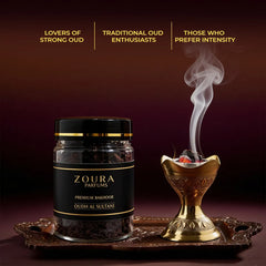 Oudh Al Sultani Bakhoor Kit – Premium Oud with Wooden Burner & Charcoal Rings