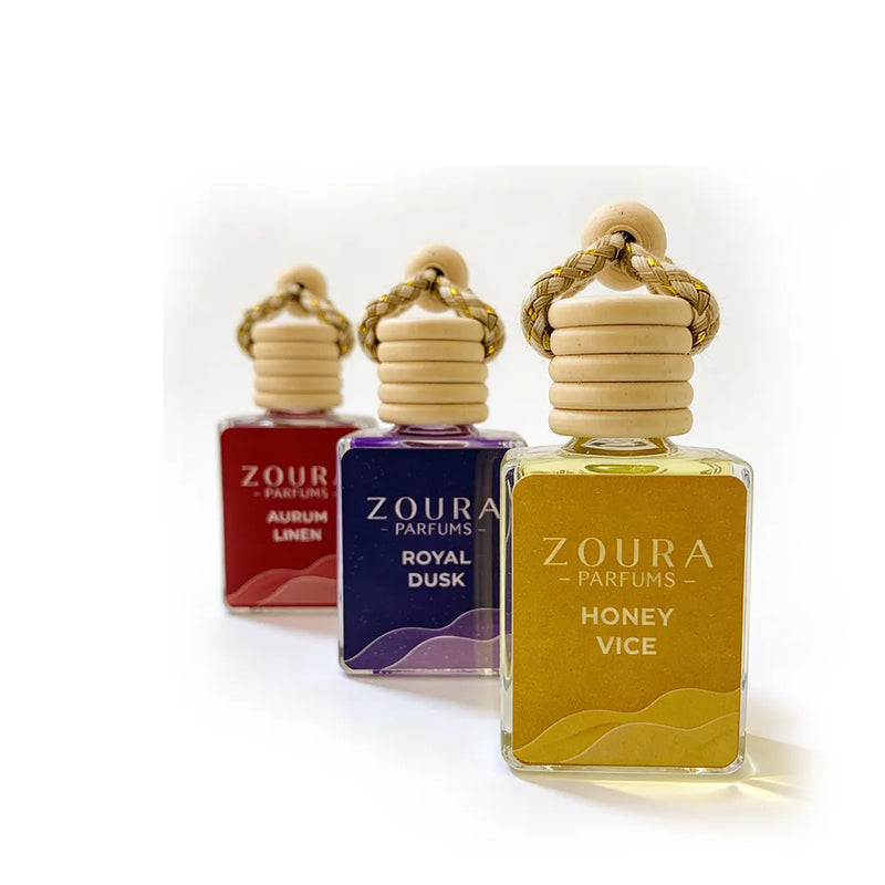 Zoura Signature Hanging Car Perfume – Car Fragrance Combo Pack of 3