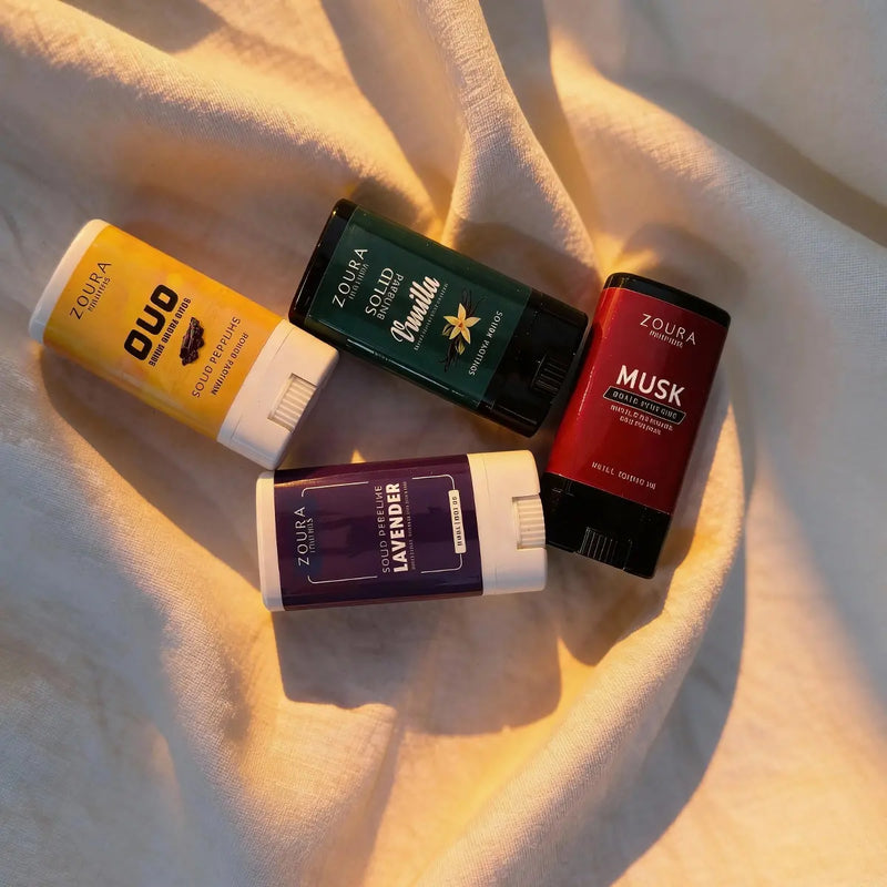 Solid Perfume Stick Set of 4 Perfume–Travel Friendly Perfumes Set ZOURA