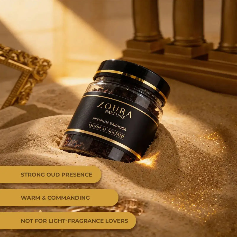 Oudh Al Sultani Bakhoor | Bold Traditional Oud Aroma – ZOURA