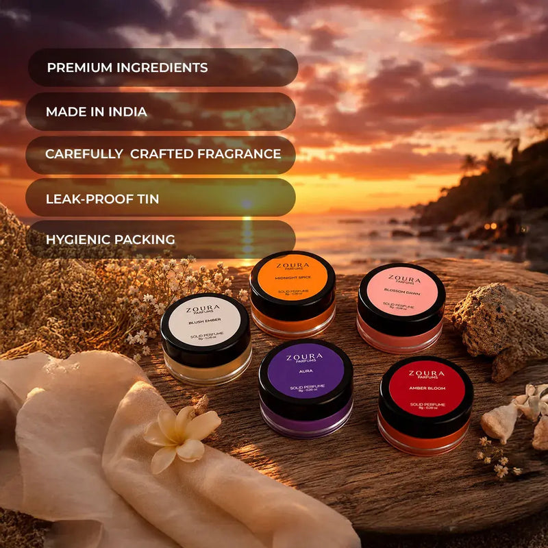 Signature Solid Perfume Set of 5 Signature Scents ZOURA