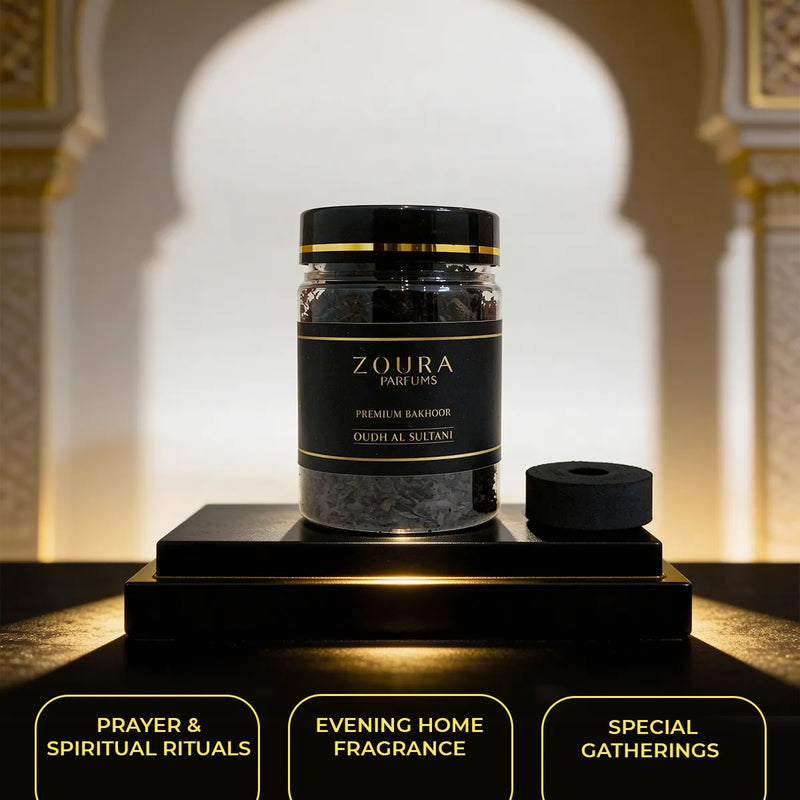 お香 suhari33 Oudh Al Sultani Bakhoor | Bold Traditional Oud Aroma – ZOURA