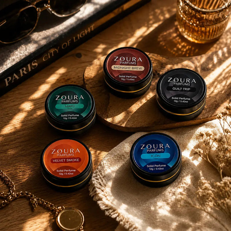 Solid Perfume Elite Collection – 5 Premium Signature Scents Zoura Parfums