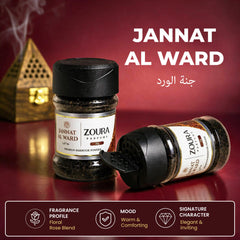 Jannat Al Ward Premium Bakhoor Chips (30g) | Floral Rose Bakhoor for Home Fragrance | Long-Lasting Arabian Incense ZOURA