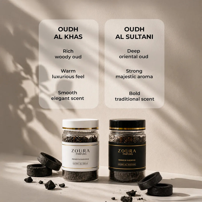 お香 suhari33 Oudh Al Sultani Bakhoor | Bold Traditional Oud Aroma – ZOURA