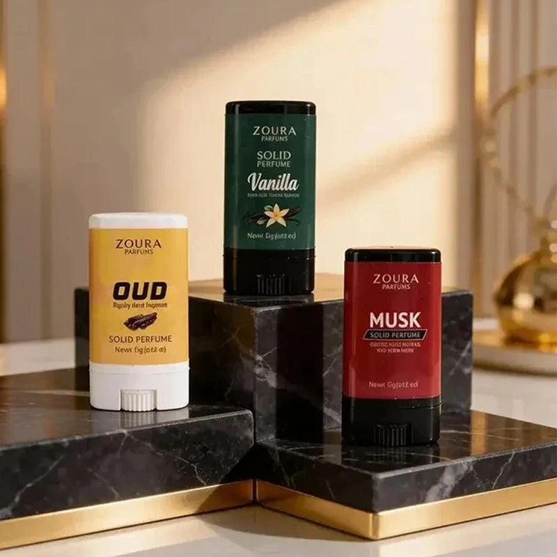 Classic Solid Perfume Stick Collection – Oud, Vanilla & Musk ZOURA