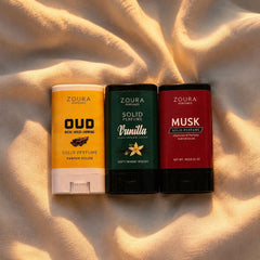Classic Solid Perfume Stick Collection – Oud, Vanilla & Musk ZOURA