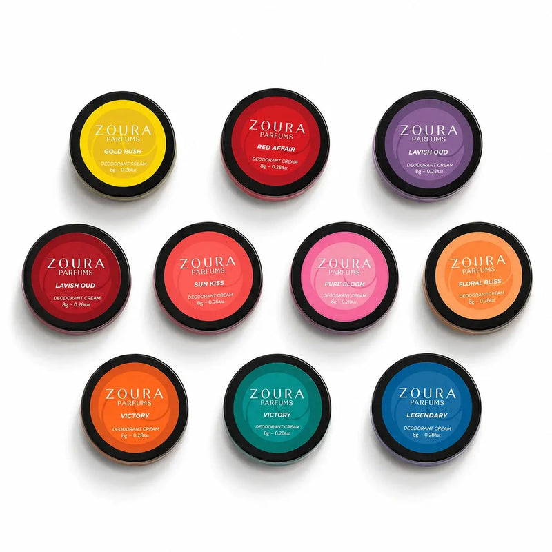 Deodorant Cream – Set of 10 Original Long-Lasting Cream ZOURA