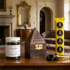 Oudh Al Khas Bakhoor Kit – Smooth Oud with Wooden Burner &  Charcoal Rings