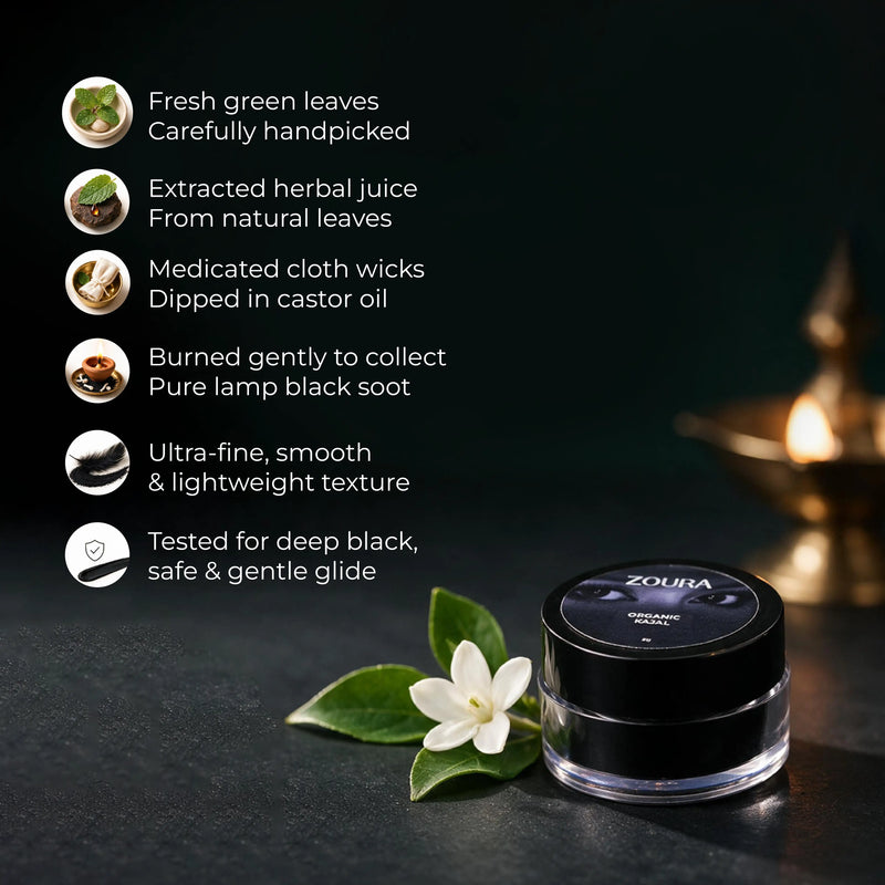 Herbal Kajal – Deep Black Eye Definition with a Smooth, Gentle Glide ZOURA