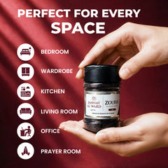 Home fragrance bakhoor powder for every space — bedroom, wardrobe, kitchen, living room, office, prayer room, Jannat Al Ward by Zoura Parfums
