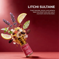 Litchi Sultane Attar with lavender, lemon, dried fruits and tonka bean notes – Zoura Parfums