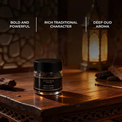 Oud bakhoor chips Oudh Al Sultani by Zoura Parfums — bold, powerful, rich traditional oud aroma jar