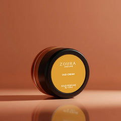 Close-up detail of Oud Cream solid perfume