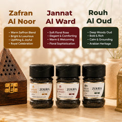 Zoura Parfums Rouh Al Oud bakhoor – deep woody oud, bold, rich, and calm & grounding