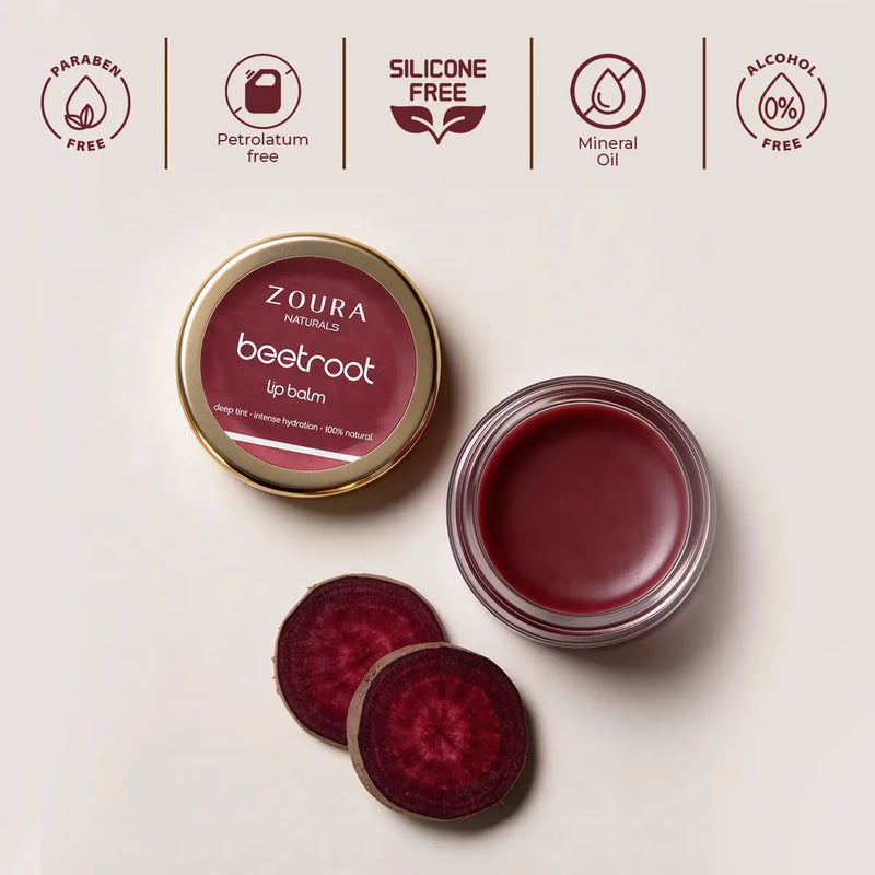 Zoura 100% Natural Beetroot Lip Balm And Tint
