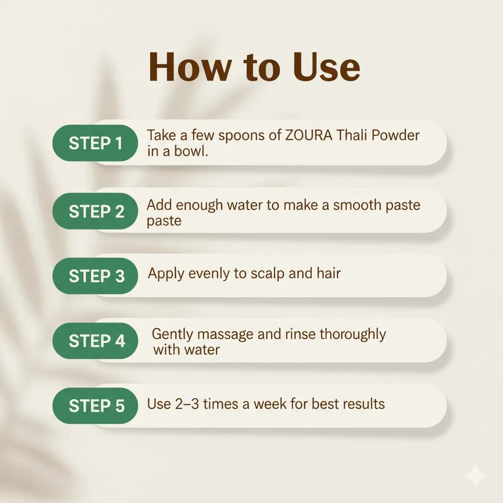 How to Use Zoura's Thali Powder Herbal Hairwash Powder