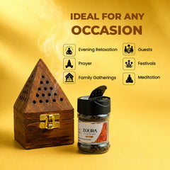 Zafran Al Noor Premium Bakhoor Chips (30g) | Warm Saffron Home Fragrance | Long-Lasting Arabian Bakhoor