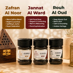 Zafran Al Noor Premium Bakhoor Chips (30g) | Warm Saffron Home Fragrance | Long-Lasting Arabian Bakhoor