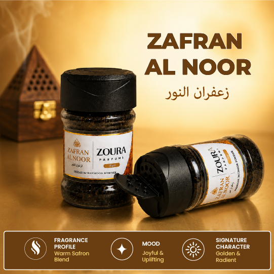 Zafran Al Noor Premium Bakhoor Chips (30g) | Warm Saffron Home Fragrance | Long-Lasting Arabian Bakhoor
