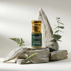 Zoura Cedre Al Noble Attar – pure non alcoholic attar, unisex woody attar scent styled with natural botanicals
