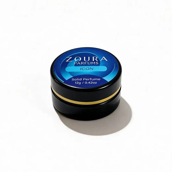 Zoura Parfums Icon Unisex Solid Perfume jar, 12g non-alcoholic fragrance