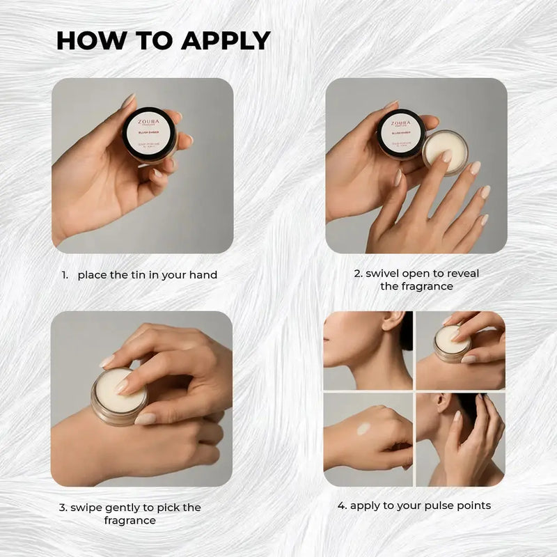 How to apply Zoura Unisex Solid Perfume: swipe and dab on pulse points