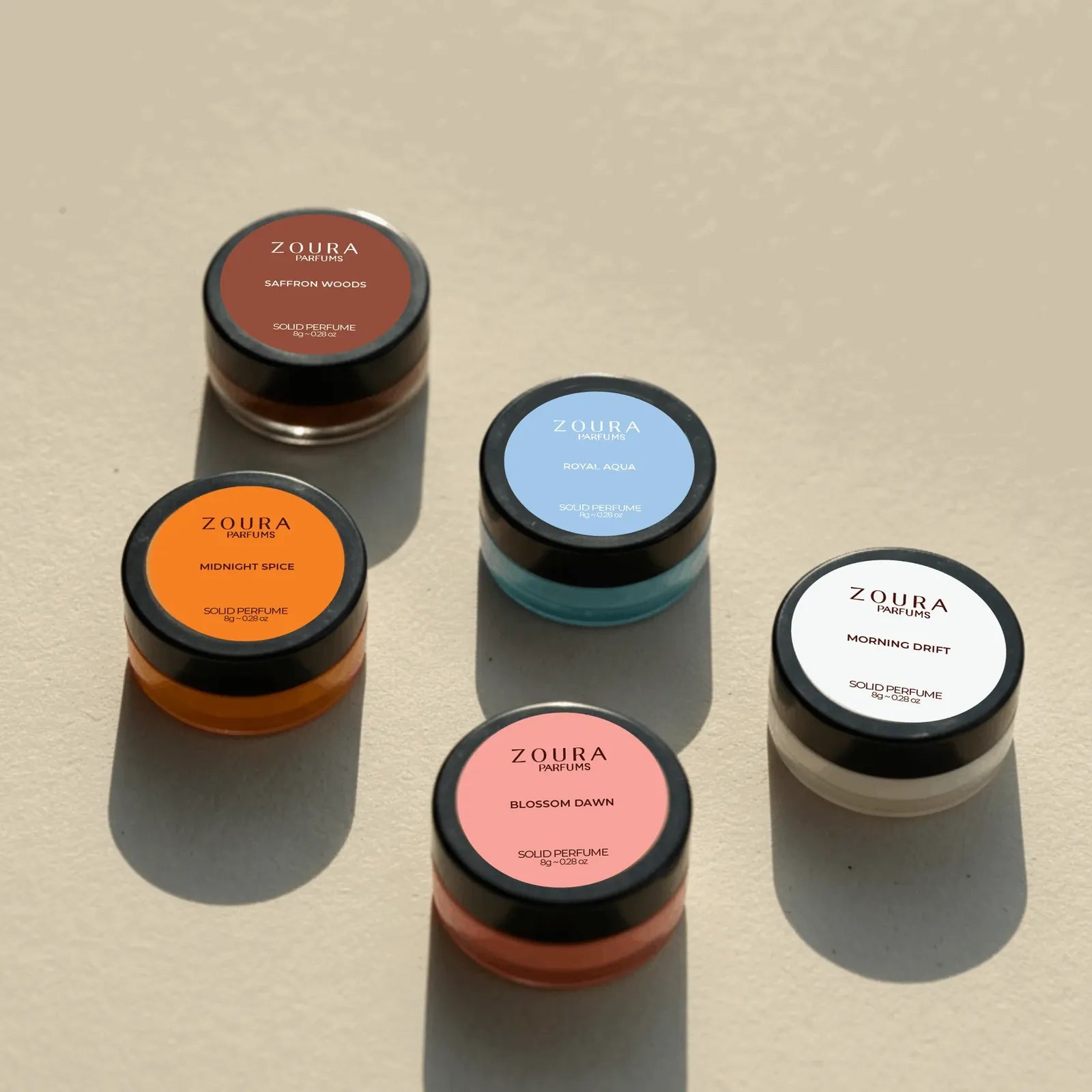 Zoura Everyday Solid Perfume Set of 5