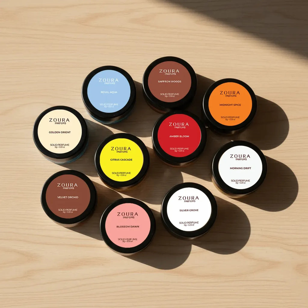 Zoura Complete Solid Perfume Collection Set of 10